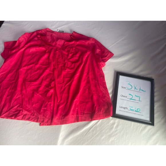 Vassarette Vintage Red Pjs Pajamas Nylon Summertime Comfy Cool xxxl Top xxl Bott - Picture 7 of 8